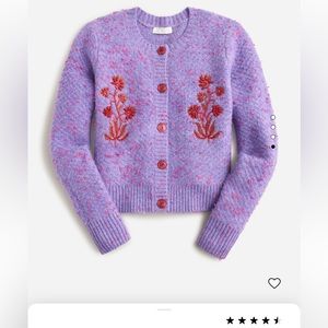 NWT J. Crew Sequined Bouclé Cardigan Sweater